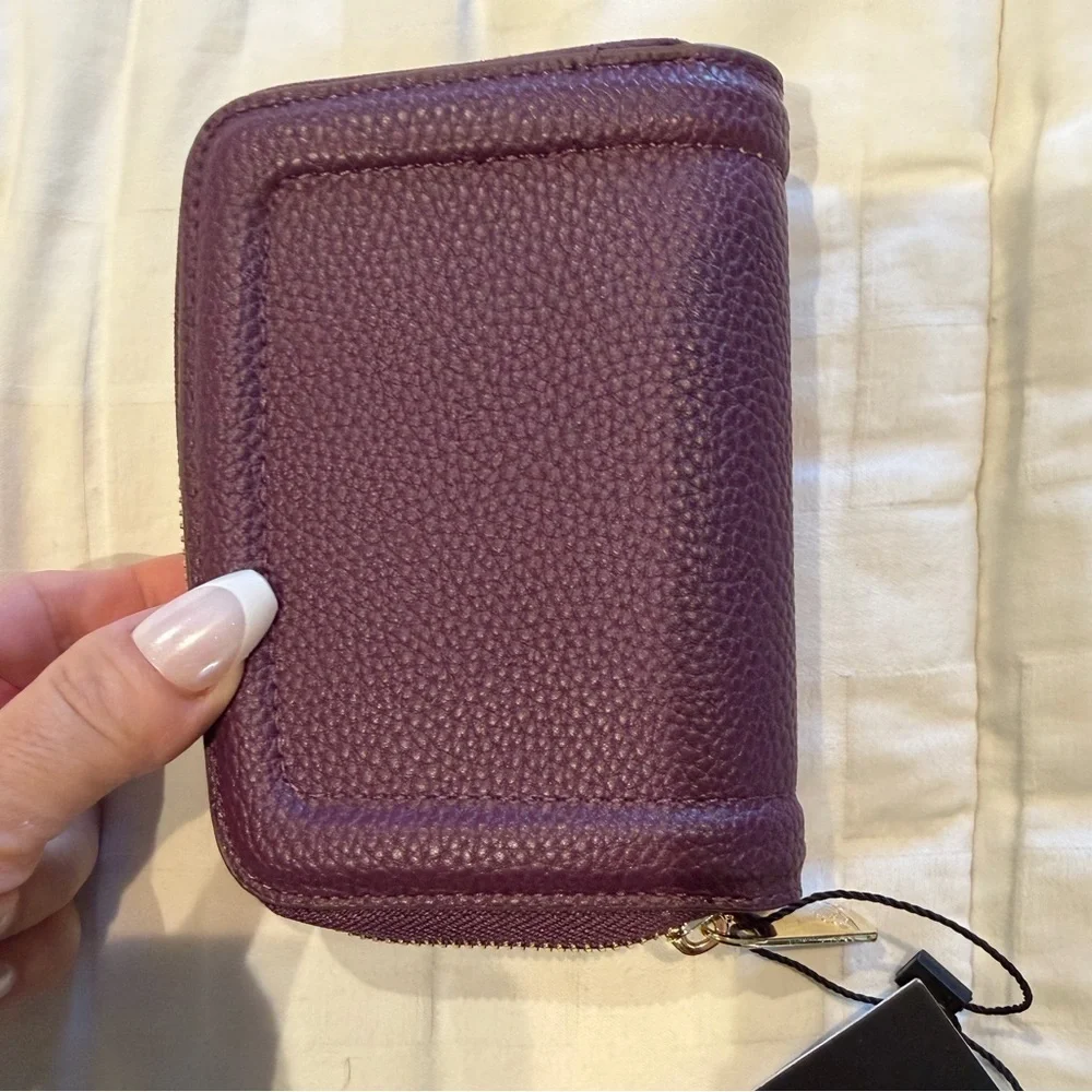 NWT Nanette Lepore Deep Purple Card Holder Wallet